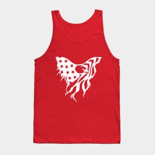 Tattered Eagle Flag (white) Tank Top